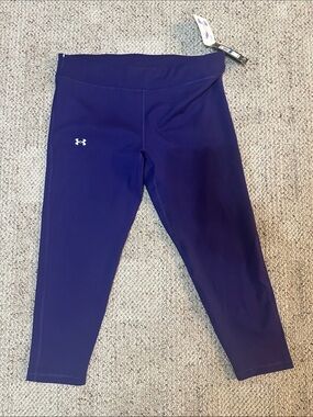 Under Armour Deep Purple Performance Cropped Leggings